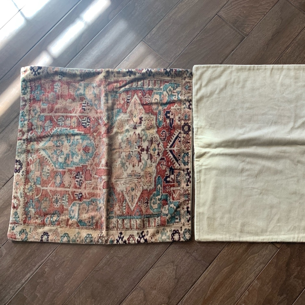 Two New Pottery barn Basilia Velvet Pillows 22x22